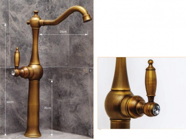 Retro Tall Batteries Third Bronze For Desktop Sinks