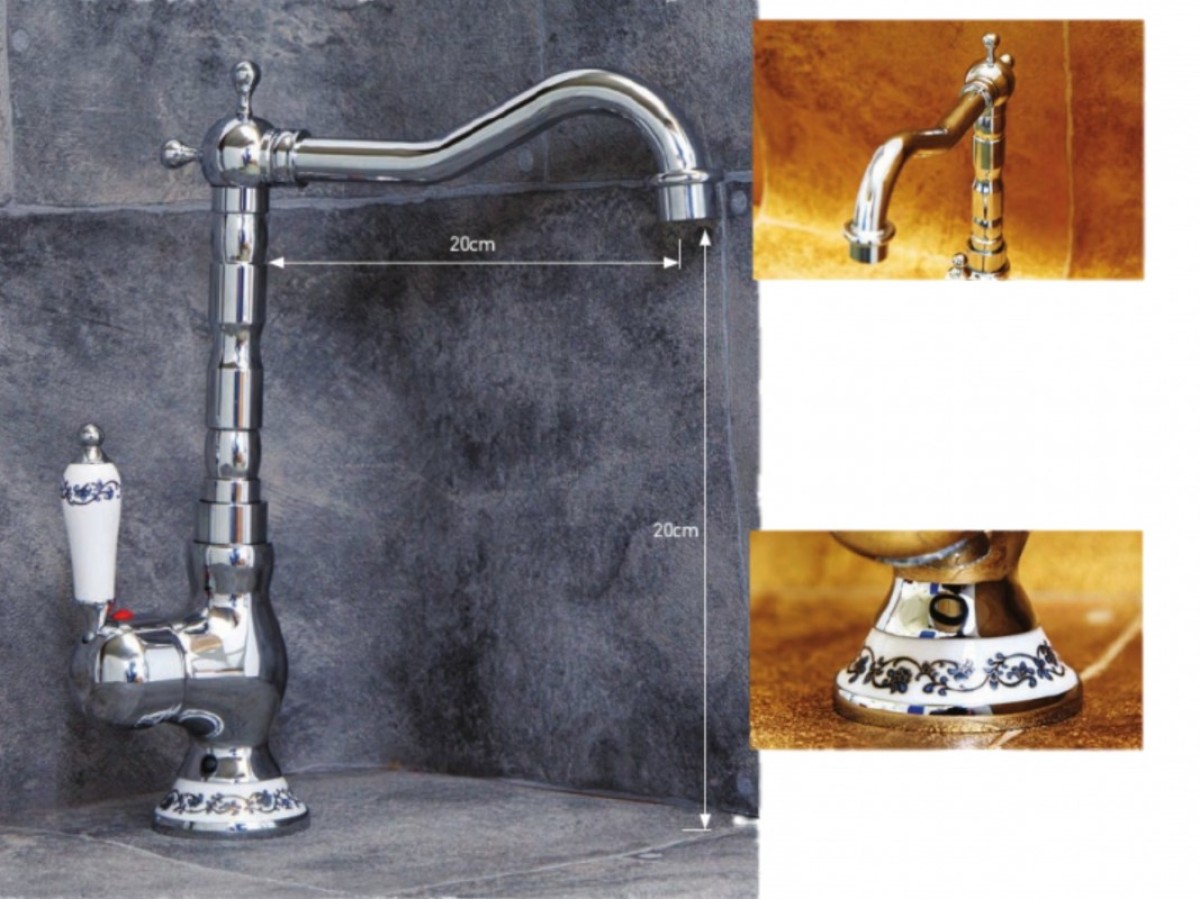 Rustic Μπαταρίες Μπάνιου Κασσάνδρα Χρωμέ