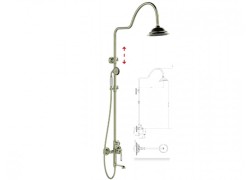 Vintage Bronze Shower Column of Alexandra Bath