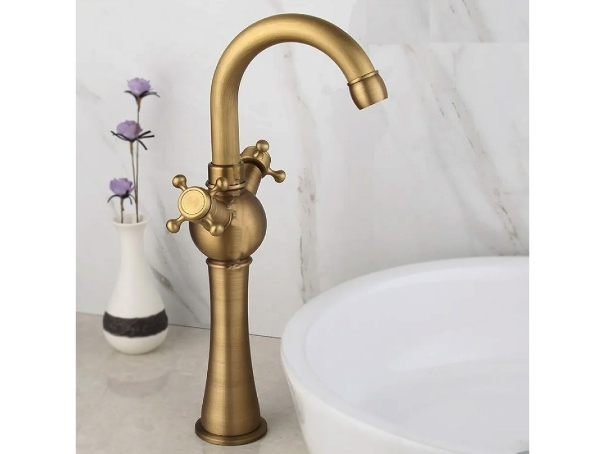 Bronze Αντίκα Άρης Ψηλή Μπαταρία Μπάνιου Προσφορά