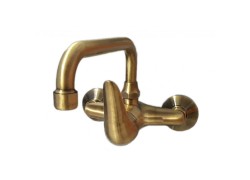 Wall-mounted basin mixer Hera Bronze