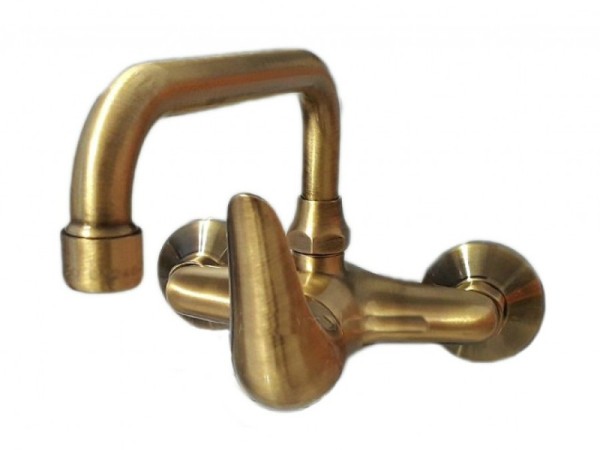 Wall-mounted basin mixer Hera Bronze