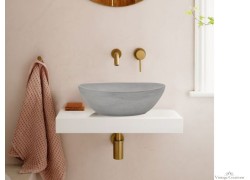 Νιπτήρας Μπάνιου Τήνος  Οβάλ Επιτραπέζιος με Φινίρισμα Minimal