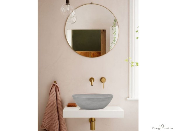 Νιπτήρας Μπάνιου Τήνος  Οβάλ Επιτραπέζιος με Φινίρισμα Minimal