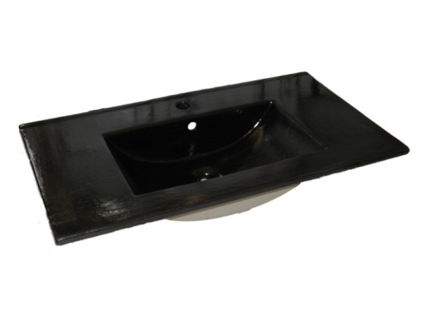 Special Construction Handmade Recessed Washbasin Black