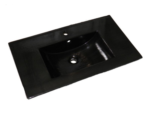 Special Construction Handmade Recessed Washbasin Black