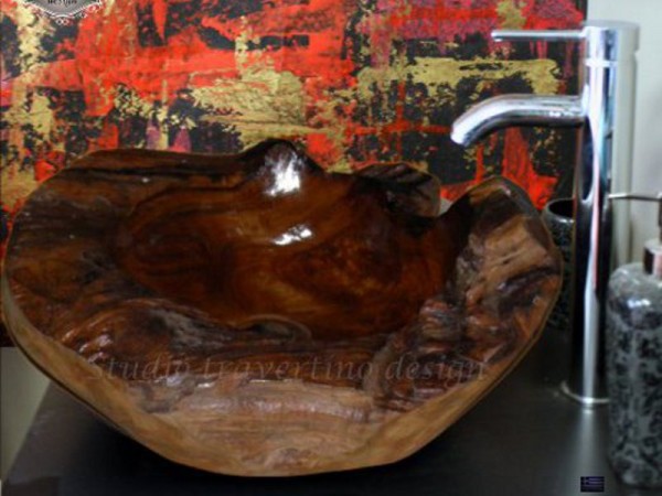 Ξύλινοι Νιπτήρες Μπάνιου Χειροποίητοι. 