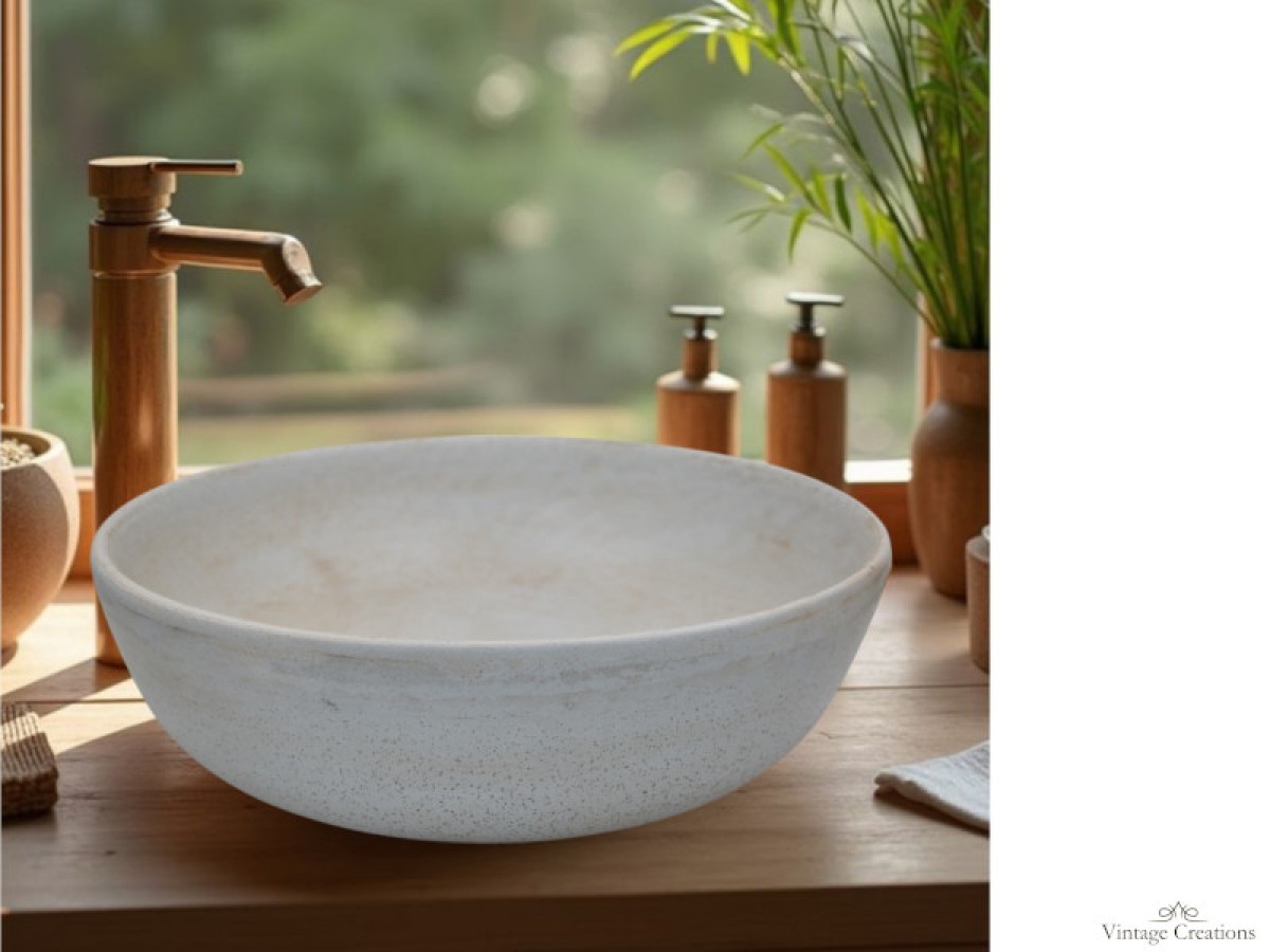 Στρογγυλός επιτραπέζιος νιπτήρας Πάρος 