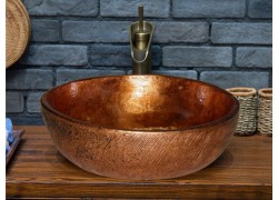 Άτλας Νιπτήρας Τραβερτίνο Πεπαλαιωμένος Χαλκός Τιμή