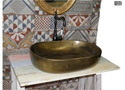 Bronze Βουρτσισμένος Νιπτήρας Μπάνιου Επιτραπέζιος Οβάλ Θέτις