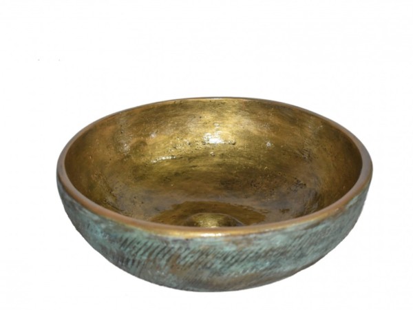 Handmade Washbasin Travertino Athena Oxidized Bronze