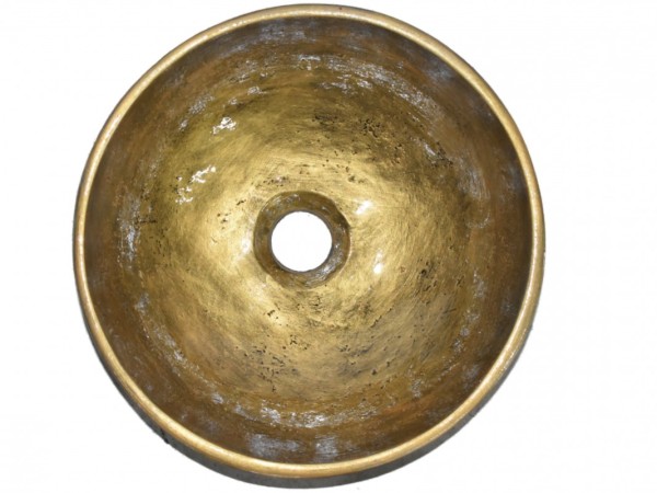 Handmade Washbasin Travertino Athena Oxidized Bronze