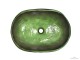 Iridescent Oval Washbasin Green Metallic