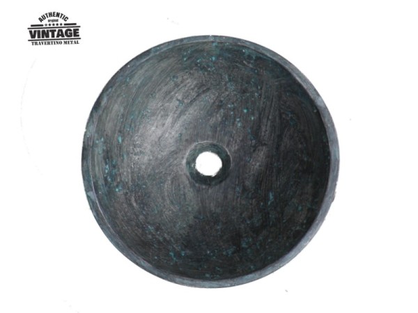 Μέταλλο Οξειδωμένος Μαύρος Χαλκός Νιπτήρας 37 χ 15,5 cm