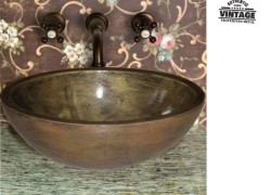 Μεταλλικός Τραβερτίνο Βουρτσισμένος Μπρούτζος Οβάλ Νιπτήρας Προσφορά