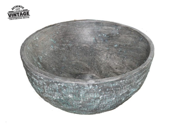 Μέταλλο Οξειδωμένος Μαύρος Χαλκός Νιπτήρας 37 χ 15,5 cm