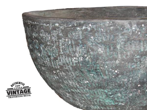 Μέταλλο Οξειδωμένος Μαύρος Χαλκός Νιπτήρας 37 χ 15,5 cm