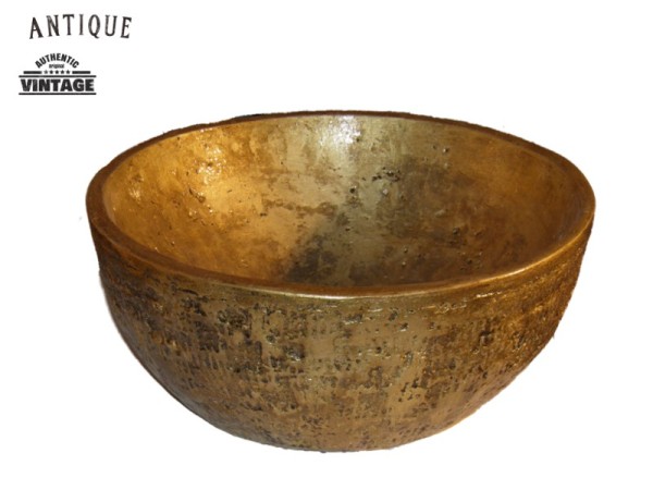 Ορειχάλκινος Τραβερτίνο Νιπτήρας Μπάνιου Θέων 37 χ 15,5 cm