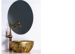 Ορειχάλκινος Τραβερτίνο Νιπτήρας Μπάνιου Θέων 37 χ 15,5 cm