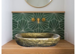 Πέτρα Και Μέταλλο Νιπτήρες Παλαιωμένο Χρυσός Θέτις Τιμή