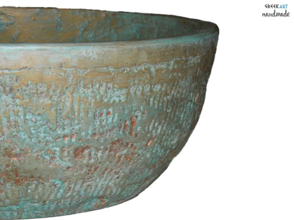 Ρετρό Οξειδωμένος Μπρούτζος Νιπτήρας Θέων 