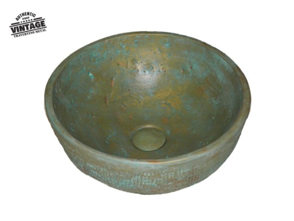 Ρετρό Οξειδωμένος Μπρούτζος Νιπτήρας Θέων 