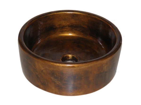 Στρογγυλοί Πέτρα Και Μέταλλο Νιπτήρες Με Τεχνοτροπία Βρώμικος Μπρούτζος  