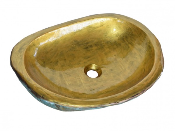 Ρωξάνη Χειροποίητος Νιπτήρας Μπάνιου Χρυσός Με Οξείδωση Μπρούτζου 