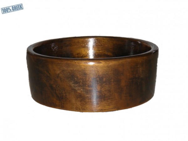 Στρογγυλοί Πέτρα Και Μέταλλο Νιπτήρες Με Τεχνοτροπία Βρώμικος Μπρούτζος  