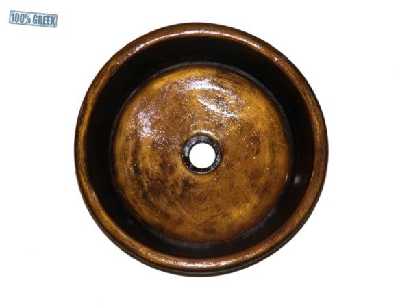 Στρογγυλοί Πέτρα Και Μέταλλο Νιπτήρες Με Τεχνοτροπία Βρώμικος Μπρούτζος  
