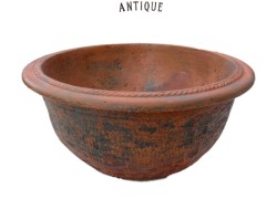 Τραβερτίνο Μπάνιου Νιπτήρες Μεταλλικοί Σκουριάς 43 χ 17 cm