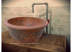 Τραβερτίνο Μπάνιου Νιπτήρες Μεταλλικοί Σκουριάς 43 χ 17 cm