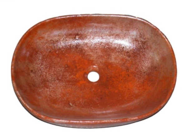 Οβάλ Νιπτήρες Θέτις Χειροποίητοι Από Πέτρα Και Μέταλλα Σκουριά