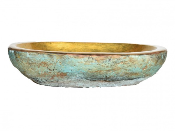 Ρωξάνη Χειροποίητος Νιπτήρας Μπάνιου Χρυσός Με Οξείδωση Μπρούτζου 