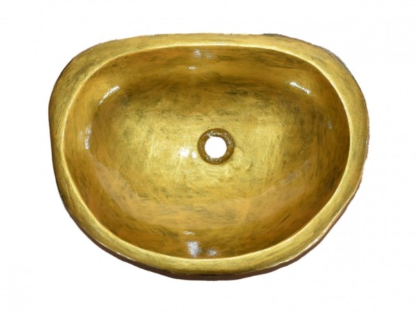 Ρωξάνη Χειροποίητος Νιπτήρας Μπάνιου Χρυσός Με Οξείδωση Μπρούτζου 