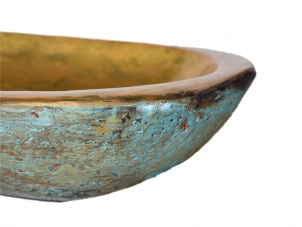 Ρωξάνη Χειροποίητος Νιπτήρας Μπάνιου Χρυσός Με Οξείδωση Μπρούτζου 