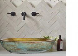 Ρωξάνη Χειροποίητος Νιπτήρας Μπάνιου Χρυσός Με Οξείδωση Μπρούτζου 