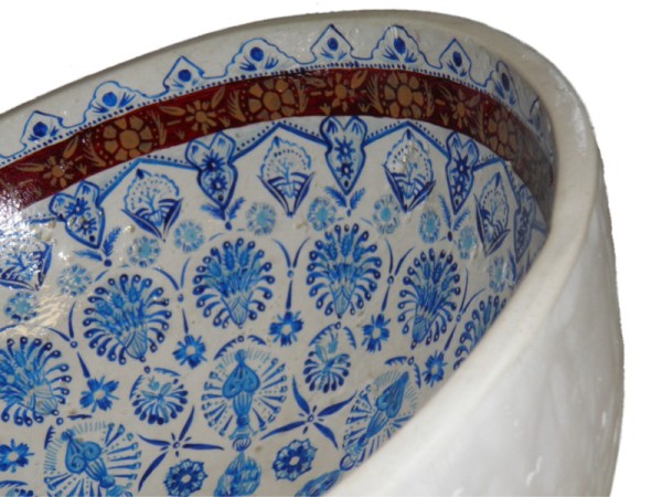 Περίτεχνος Χειροποίητος Ζωγραφικός Νιπτήρας Μπάνιου Πάτμος Τιμές