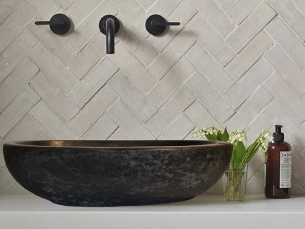 Ρωξάνη Νέος Νιπτήρας Τραβερτίνο Επιτραπέζιος Τιμές