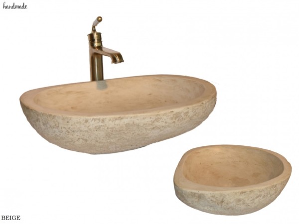 Ρωξάνη Νέος Νιπτήρας Τραβερτίνο Επιτραπέζιος Τιμές