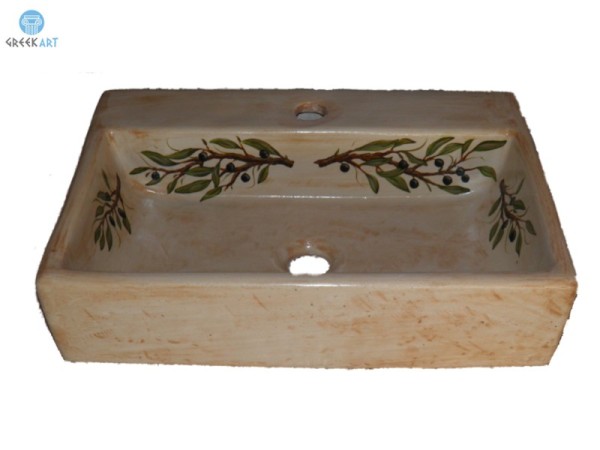 Stone washbasin Traditional Greek Olive