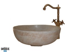 Επιτραπέζιοι Νιπτήρες Λίθος Απο Ηφαιστειακή Πέτρα 35 χ 14 cm