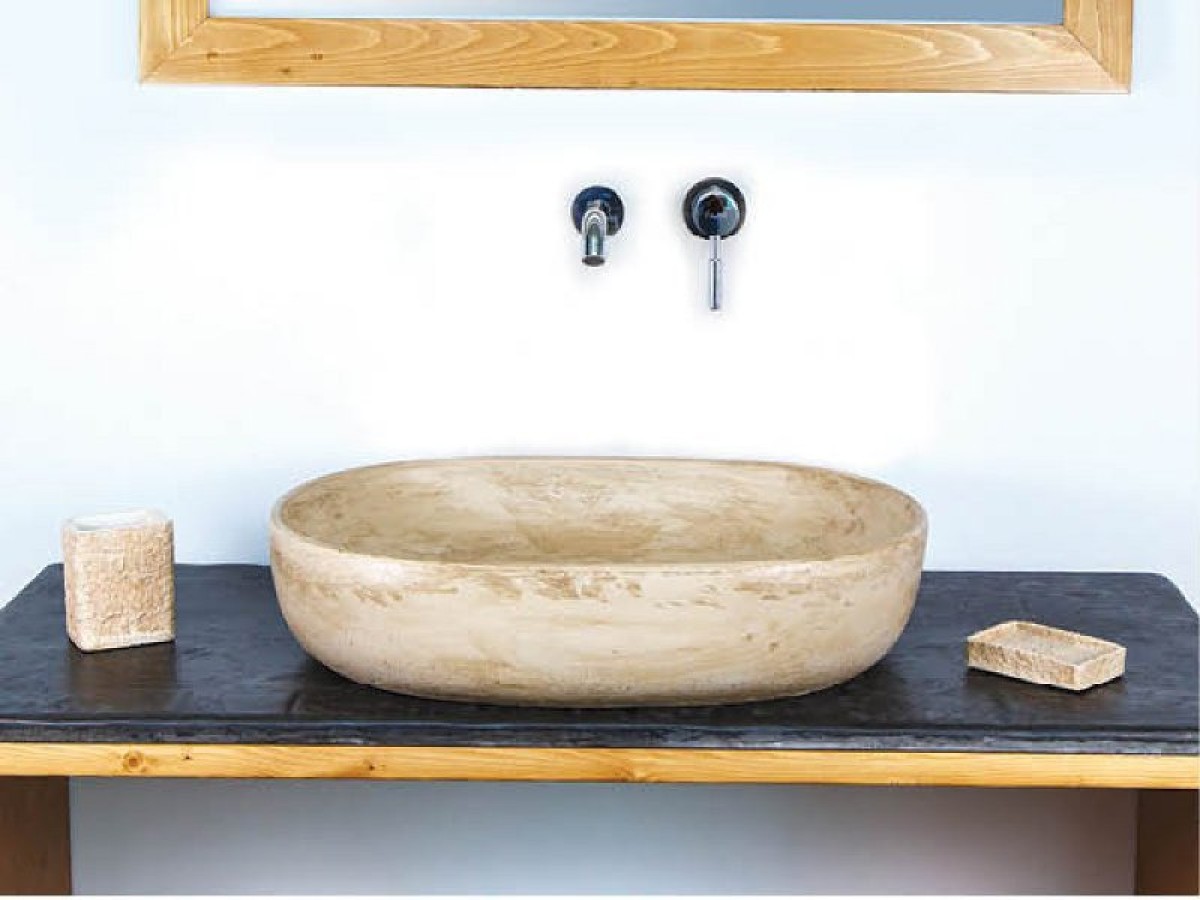 Θέτις Οβάλ Νιπτήρες Ελεύθερης Τοποθέτησης 62 χ 42,5 χ 12,5 cm Χρώματα