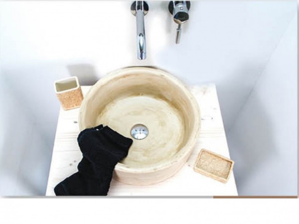 Επιτραπέζιος Travertino Φυσικός Νιπτήρας Μπάνιου Εκάτη Τιμές