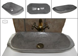 Travertino Παραδοσιακοί Νιπτηρες Για Μικρα Μπανια Ήρων 52 χ 24,5 χ 11 cm