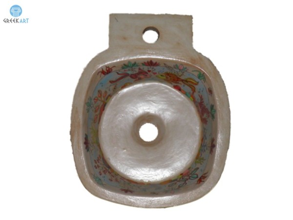 Antique Sink Bathroom Wall Design Fishes