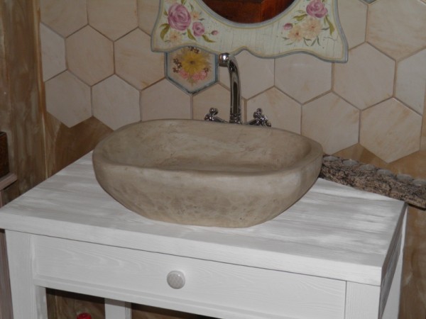 Απόλλωνας Χειροποίητοι Νιπτήρες Επιτραπέζιοι Travertino 