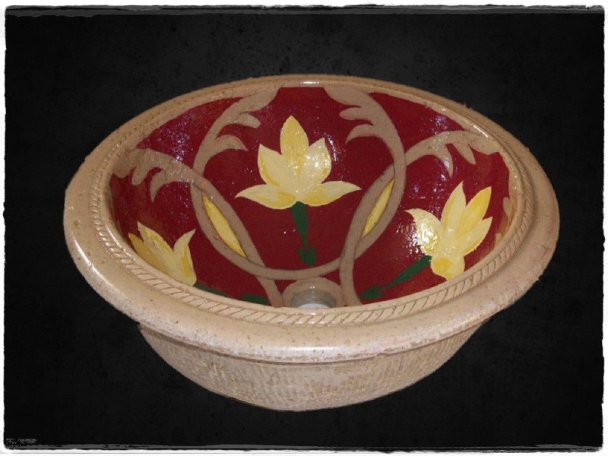 Κάμπος Πέτρινοι Μπάνιου Νιπτήρες Ζωγραφική 