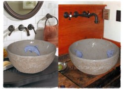 Dolphins Fish Painted Bathroom Sinks