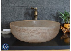 Επιτραπέζιοι Νιπτήρες Λίθος Απο Ηφαιστειακή Πέτρα 35 χ 14 cm